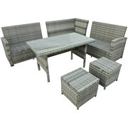 6-piece patio furniture set outdoor sectional sofa with glass table by La Spezia additional picture 6
