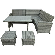6-piece patio furniture set outdoor sectional sofa with glass table by La Spezia additional picture 9