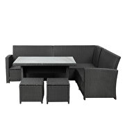6-piece patio furniture set outdoor sectional sofa with glass table additional photo 3 of 18