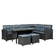 6-piece patio furniture set outdoor sectional sofa with glass table by La Spezia additional picture 10