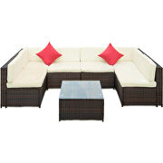 7-piece rattan sectional garden furniture corner sofa set by La Spezia additional picture 12