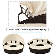 Round outdoor sectional sofa set rattan daybed sunbed with retractable canopy by La Spezia additional picture 19