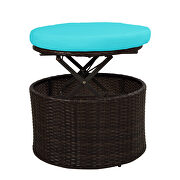 Round outdoor sectional sofa set rattan daybed sunbed with retractable canopy by La Spezia additional picture 18