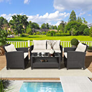 4 pieces set for patio lawn & garden outdoor chair, sofa and table by La Spezia additional picture 6