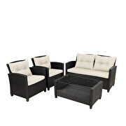 4 pieces set for patio lawn & garden outdoor chair, sofa and table by La Spezia additional picture 8