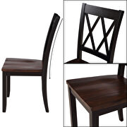 Black/ cherry 5-piece dining table set home kitchen table and chairs wood dining set by La Spezia additional picture 10