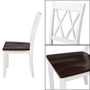 White/ cherry 5-piece dining table set home kitchen table and chairs wood dining set by La Spezia additional picture 14