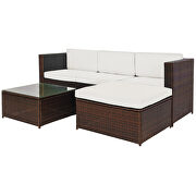 5-piece rattan sofa cushioned sectional furniture set by La Spezia additional picture 9