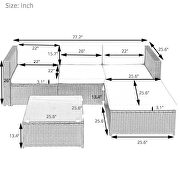 5-piece wicker sofa cushioned sectional furniture set by La Spezia additional picture 7