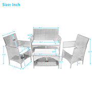 8 pcs patio furniture outdoor garden conversation wicker sofa set by La Spezia additional picture 3