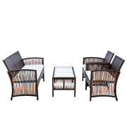 Brown rattan chair, sofa and table patio 8 piece set by La Spezia additional picture 6