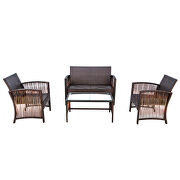Brown rattan chair, sofa and table patio 8 piece set by La Spezia additional picture 10