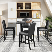 5 piece dining set with black table and matching chairs by La Spezia additional picture 18