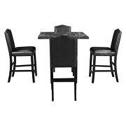 5 piece dining set with black table and matching chairs by La Spezia additional picture 4