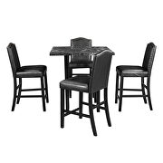 5 piece dining set with black table and matching chairs additional photo 5 of 18