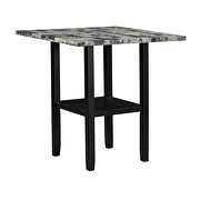 5 piece dining set with gray table and black matching chairs by La Spezia additional picture 9