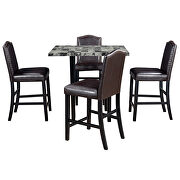 5 piece dining set with gray table and brown matching chairs by La Spezia additional picture 10