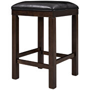 Espresso 4-piece counter height table set with socket and leather padded stools by La Spezia additional picture 17