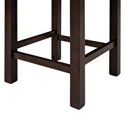 Espresso 4-piece counter height table set with socket and leather padded stools by La Spezia additional picture 20