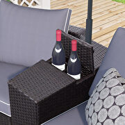 6 pieces outdoor sectional half round patio rattan sofa set by La Spezia additional picture 12