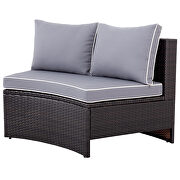 6 pieces outdoor sectional half round patio rattan sofa set by La Spezia additional picture 14