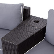 6 pieces outdoor sectional half round patio rattan sofa set by La Spezia additional picture 16