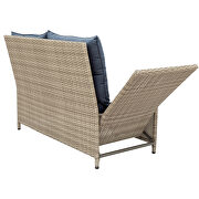 4-piece all weather pe wicker rattan sofa set with adjustable backs for backyard, poolside, gray by La Spezia additional picture 12