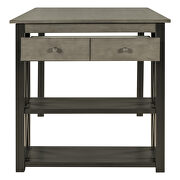 Gray rustic wood 4-piece counter height dining table set with 2 stools and bench by La Spezia additional picture 15
