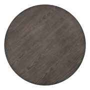 Midcentury solid wood 5-piece brown/ gray round  table set with upholstered chairs by La Spezia additional picture 4