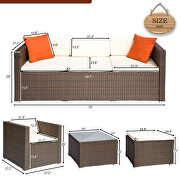 Brown rattan patio furniture 4 piece set by La Spezia additional picture 13