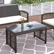 Brown rattan chair, sofa and table patio 8 piece set by La Spezia additional picture 14