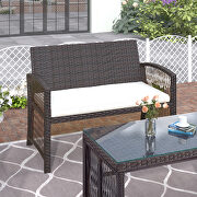 Brown rattan chair, sofa and table patio 8 piece set by La Spezia additional picture 15