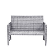 Gray rattan + beige cushion chair, sofa and table patio 8 piece set by La Spezia additional picture 13