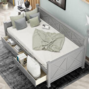Modern and rustic casual style twin size daybed with 2 large drawers by La Spezia additional picture 13