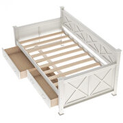Modern and rustic casual style twin size daybed with 2 large drawers by La Spezia additional picture 2