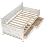 Modern and rustic casual style twin size daybed with 2 large drawers by La Spezia additional picture 7