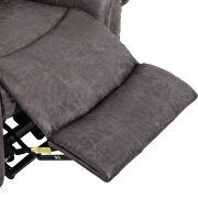 Smoky brown bronzing cloth heavy-duty power lift recliner chair with built-in remote by La Spezia additional picture 11