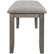 6-piece gray wooden dining table and fabric cushion chair with bench by La Spezia additional picture 12