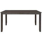 6-piece gray wooden dining table and fabric cushion chair with bench by La Spezia additional picture 3