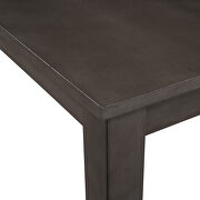 6-piece gray wooden dining table and fabric cushion chair with bench by La Spezia additional picture 6