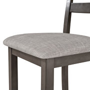 6-piece gray wooden dining table and fabric cushion chair with bench by La Spezia additional picture 9