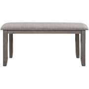 6-piece gray wooden dining table and fabric cushion chair with bench by La Spezia additional picture 10