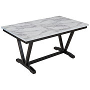 6-piece dining marble top table with 4 chairs and bench by La Spezia additional picture 2