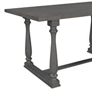6-piece dining table, chair and bench set with special shaped legs in gray by La Spezia additional picture 14