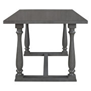 6-piece dining table, chair and bench set with special shaped legs in gray by La Spezia additional picture 5