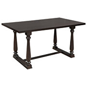 6-piece dining table, chair and bench set with special shaped legs in espresso by La Spezia additional picture 11