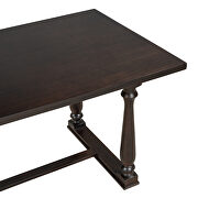 6-piece dining table, chair and bench set with special shaped legs in espresso by La Spezia additional picture 12
