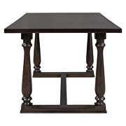 6-piece dining table, chair and bench set with special shaped legs in espresso by La Spezia additional picture 13