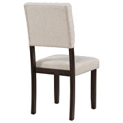 6-piece dining table, chair and bench set with special shaped legs in espresso by La Spezia additional picture 3