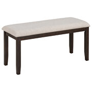 6-piece dining table, chair and bench set with special shaped legs in espresso by La Spezia additional picture 8